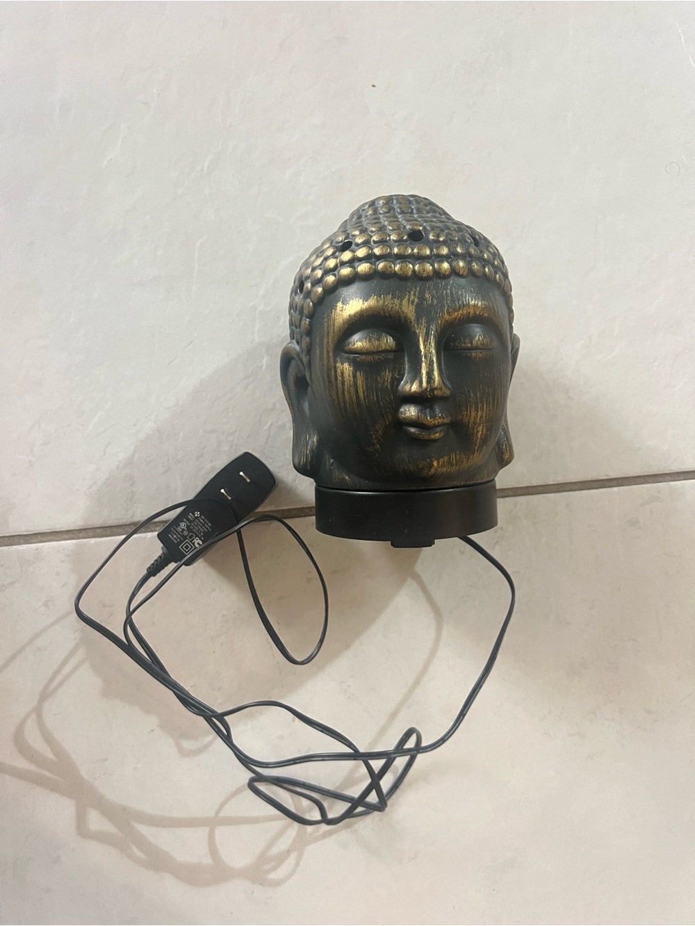 Buddha Head Essential Oil Diffuser in Antique Brass Finish